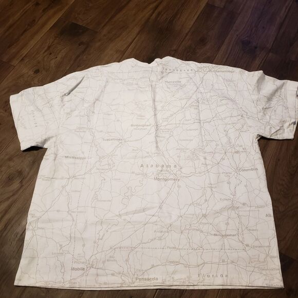 Great State Alabama Map Men's White T-shirt XXL - Picture 3 of 5
